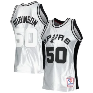 David Robinson San Antonio Spurs 1998/99 Stylish Hardwood Classics 75th Anniversary Swingman Jersey Platinum - Pour les amateurs de basketball passionnés - Livraison rapide
