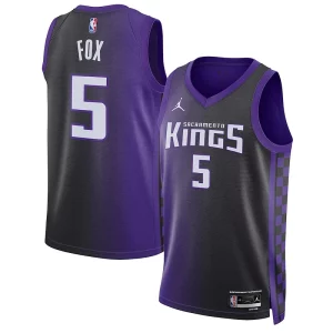 De'Aaron Fox Sacramento Kings Jordan Brand Unisex Dashing Swingman Jersey Statement Edition Purple - Vêtement de fan emblématique - Montrez votre amour pour l'équipe