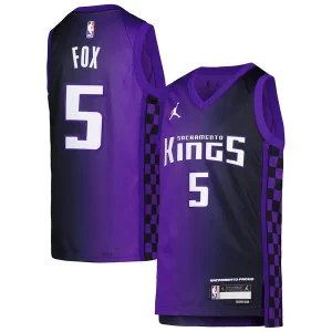 De'Aaron Fox Sacramento Exclusif Kings Jordan Brand Youth Swingman Jersey Statement Edition Purple - Style contemporain - Restez à la mode avec ce maillot