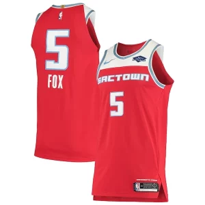 De'Aaron Fox Sacramento Kings Nike Authentic Vibrant Badge Jersey City Edition Red - Offre spéciale - Achetez maintenant et économisez