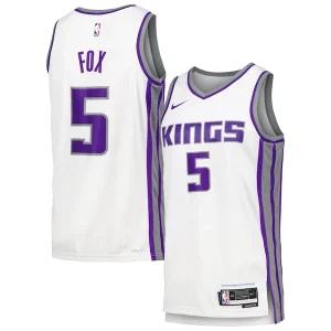 De'Aaron Fox Sacramento Kings Nike Swingman Player Jersey Association Tendance Edition White - Pour les joueurs de basketball amateurs - Adapté à tous les styles de jeu
