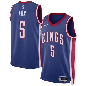 De'Aaron Fox Sacramento Kings Nike Unisex 2024/25 Swingman Player Jersey City Edition Refiné Blue - Maillot de championnat - Revivez les victoires glorieuses