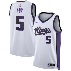 De'Aaron Fox Sacramento Kings Nike Unisex Swingman Collectible Jersey Association Edition White/Black - Pour les fans de la ligue - Un maillot authentique de la compétition