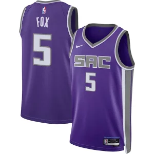 De'Aaron Fox Sacramento Kings Nike Unisex Swingman Magnifique Jersey Icon Edition Purple - Pour les amateurs de basketball passionnés - Livraison rapide