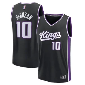 DeMar DeRozan Sacramento Kings Fast Break Commémoratif Replica Player Jersey Icon Edition Black - Maillot de qualité supérieure - Durable et résistant