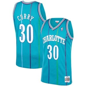 Dell Curry Charlotte Hornets Refiné 1992/93 Hardwood Classics Swingman Jersey Teal - Maillot de qualité supérieure - Durable et résistant
