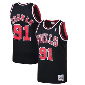 Dennis Rodman Chicago Bulls 1997/98 Superbe Hardwood Classics Swingman Jersey Black - Pour les joueurs de basketball amateurs - Adapté à tous les styles de jeu