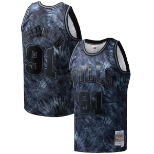 Dennis Rodman Chicago Bulls Hardwood Classics 1995/96 Tie Dye Swingman Bold Jersey Black - Offre spéciale - Achetez maintenant et économisez