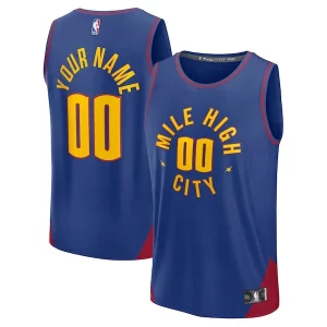 Denver Nuggets Fast Break Custom Jersey Notable Statement Edition Blue/Navy - Idéal pour les collectionneurs - Qualité premium garantie