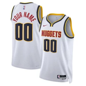 Denver Nuggets Magnifique Nike Unisex Swingman Custom Jersey White Association Edition - Nouvelle arrivée - Êtes-vous prêt pour la saison ?