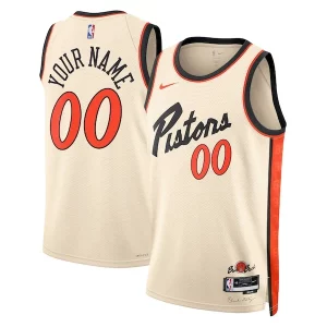 Detroit Pistons Nike Unisex 2024/25 Custom Swingman Jersey City Refiné Edition White - Giftez-le à un fan dévoué - Livraison en temps pour les fêtes