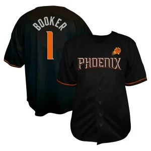 Devin Booker Phoenix Suns Profile Big & Tall Name & Number Button Moderne Up Jersey Black - Collectionner ce maillot rare - Augmentez la valeur de votre collection