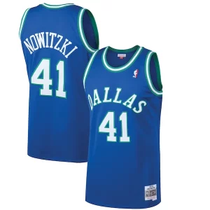 Dirk Nowitzki Dallas Mavericks 1998/99 Hardwood Classics Swingman Jersey Blue Incontournable - Fait à la main - Un produit unique et de qualité