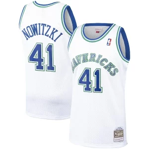 Dirk Nowitzki Dallas Mavericks 1998/99 Refiné Hardwood Classics Swingman Jersey White - Idéal pour les collectionneurs - Qualité premium garantie
