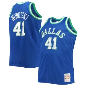 Dirk Nowitzki Dallas Mavericks Big & Tall 1998/99 Confortable NBA 75th Anniversary Diamond Swingman Jersey Blue - Édition limitée - Uniques dans leur genre
