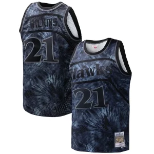 Dominique Wilkins Atlanta Exclusif Hawks Hardwood Classics 1986/87 Tie Dye Swingman Jersey Black - Idéal pour les soirées de sport - Montrez votre style