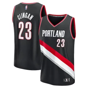 Donovan Clingan Portland Trail Blazers 2024 NBA Draft Fast Exquisite Break Player Jersey Icon Edition Black - Idéal pour les soirées de sport - Montrez votre style