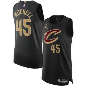 Donovan Mitchell Cleveland Gracieux Cavaliers Jordan Brand Authentic Player Jersey Statement Edition Black - Maillot authentique - Reproduit avec soin