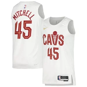 Donovan Mitchell Cleveland Cavaliers Nike Unisex Swingman Élégant Jersey Association Edition White/Wine - Dernières unités - Ne manquez pas cette opportunité