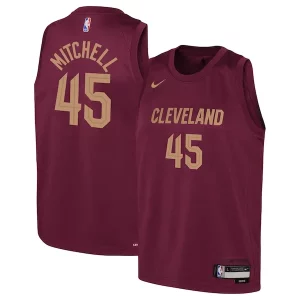 Donovan Mitchell Cleveland Cavaliers Nike Gracieux Youth Swingman Jersey Icon Edition Wine - Stock limité - Commandez vite votre maillot exclusif