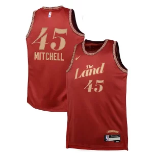 Donovan Mitchell Exquisite Cleveland Cavaliers Nike Youth Swingman Replica Jersey City Edition Wine - Parfait pour le match jour - Montrez votre support avec style