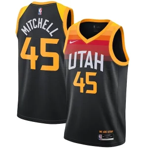 Donovan Mitchell Utah Jazz Nike 2021/22 Swingman Gracieux Player Jersey Black City Edition - Édition commemorative - Souvenez-vous des moments inoubliables