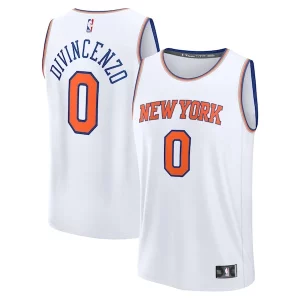 Donte DiVincenzo New York Knicks Authentique Fast Break Replica Player Jersey Association Edition White - Maillot de collection - Un bijou pour les amateurs
