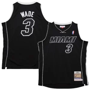 Dwyane Wade Miami Heat 2011/12 Hardwood Classics Authentic Notable Jersey Black - Maillot de championnat - Revivez les victoires glorieuses
