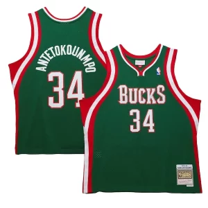 Giannis Antetokounmpo Milwaukee Bucks 2013/14 Hardwood Classics Charming Swingman Jersey Hunter Green - Confort et style combinés - Pour un look exceptionnel