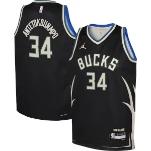 Giannis Antetokounmpo Milwaukee Bucks Stylish Jordan Brand Youth Swingman Jersey Statement Edition Black - Promotion limitée - Profitez de la réduction avant qu'elle ne soit terminée