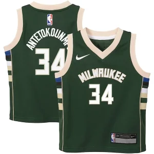 Giannis Antetokounmpo Milwaukee Bucks Nike Toddler Classique Swingman Player Jersey Icon Edition Green - Maillot de collection - Un bijou pour les amateurs