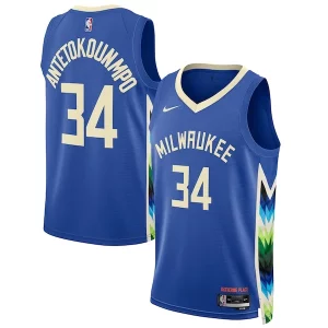 Giannis Antetokounmpo Milwaukee Bucks Nike Unisex 2022/23 Luxueux Swingman Jersey City Edition Royal - Pour les amateurs de basketball passionnés - Livraison rapide