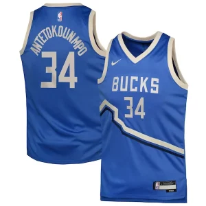 Giannis Antetokounmpo Milwaukee Bucks Nike Distingué Youth 2024/25 Swingman Player Jersey City Edition Royal - Offre spéciale - Achetez maintenant et économisez
