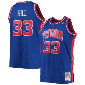 Grant Hill Detroit Pistons 1995/96 Big & Uniques Tall Hardwood Classics Swingman Jersey Blue - Style contemporain - Restez à la mode avec ce maillot