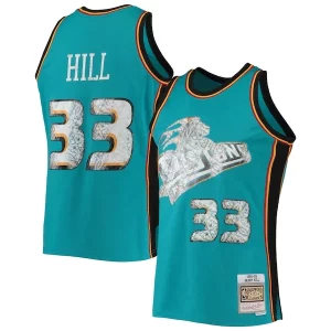 Grant Hill Detroit Pistons 1998/99 Hardwood Classics NBA 75th Anniversary Diamond Swingman Jersey Personalisable Teal - Fait à la main - Un produit unique et de qualité