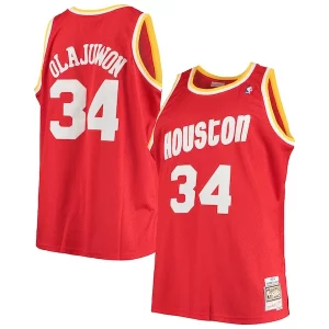 Hakeem Olajuwon Houston Rockets Premium 1993/94 Big & Tall Hardwood Classics Swingman Jersey Red - Pour les fans de la ligue - Un maillot authentique de la compétition
