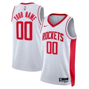 Houston Dashing Rockets Nike Unisex Swingman Custom Jersey White Association Edition - Édition limitée - Uniques dans leur genre