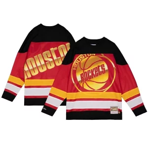 Houston Rockets Women's Hardwood Classics Big Face Distingué 4.0 Hockey Jersey Red - Maillot de collection - Un bijou pour les amateurs