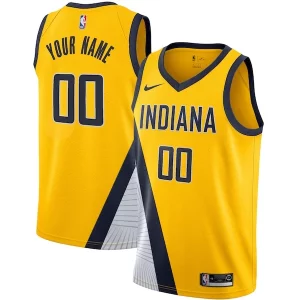 Indiana Pacers Nike 2019/20 Custom Swingman Jersey Yellow Incontournable Statement Edition - Maillot de championnat - Revivez les victoires glorieuses