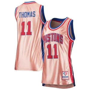 Isiah Thomas Detroit Commémoratif Pistons Women's 75th Anniversary Rose Gold 1982 Swingman Jersey Pink - Maillot de collection - Un bijou pour les amateurs