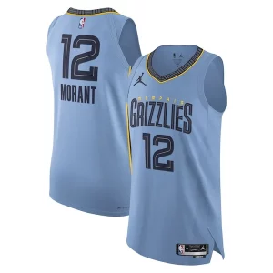 Ja Morant Memphis Grizzlies Jordan Brand Exceptionnel Authentic Player Jersey Statement Edition Light Blue - Giftez-le à un fan dévoué - Livraison en temps pour les fêtes