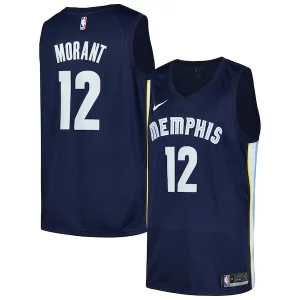 Ja Morant Memphis Grizzlies Nike Swingman Player Charming Jersey Icon Edition Navy - Édition commemorative - Souvenez-vous des moments inoubliables