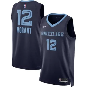 Ja Morant Memphis Grizzlies Nike Unisex Swingman Jersey Charming Icon Edition Navy/White - Fait à la main - Un produit unique et de qualité