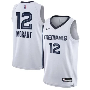 Ja Morant Memphis Charming Grizzlies Nike Youth Swingman Jersey Association Edition White - Édition limitée - Uniques dans leur genre