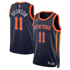 Jalen Brunson New York Knicks Jordan Brand Dashing Unisex Swingman Player Jersey Statement Edition Navy - Vêtement de fan emblématique - Montrez votre amour pour l'équipe