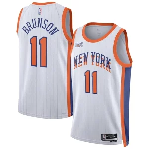 Jalen Brunson New York Incontournable Knicks Nike Unisex 2024/25 Swingman Player Jersey City Edition White - Design innovant - Écarte-vous du commun des mortels