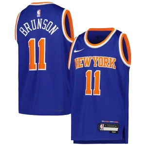 Jalen Brunson New York Knicks Nike Youth Swingman Jersey Exquisite Icon Edition Blue - Édition commemorative - Souvenez-vous des moments inoubliables