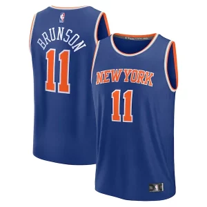 Jalen Brunson New York Knicks Fast Break Replica Player Jersey Icon Stylish Edition Blue - Maillot de qualité supérieure - Durable et résistant