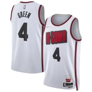 Jalen Exclusif Green Houston Rockets Nike Unisex 2024/25 Swingman Player Jersey City Edition White - Maillot de championnat - Revivez les victoires glorieuses