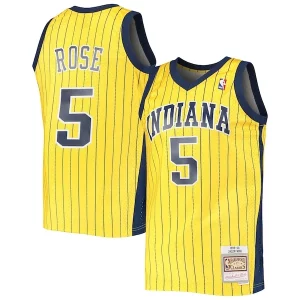 Jalen Rose Indiana Pacers 1999/00 Hardwood Classics Swingman Jersey Gold Refiné - Maillot de championnat - Revivez les victoires glorieuses